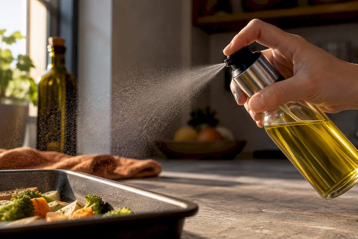 Stop Oil Sprayer Clogs: 16 Oz Refillable Glass Sprayer for Home Cooks