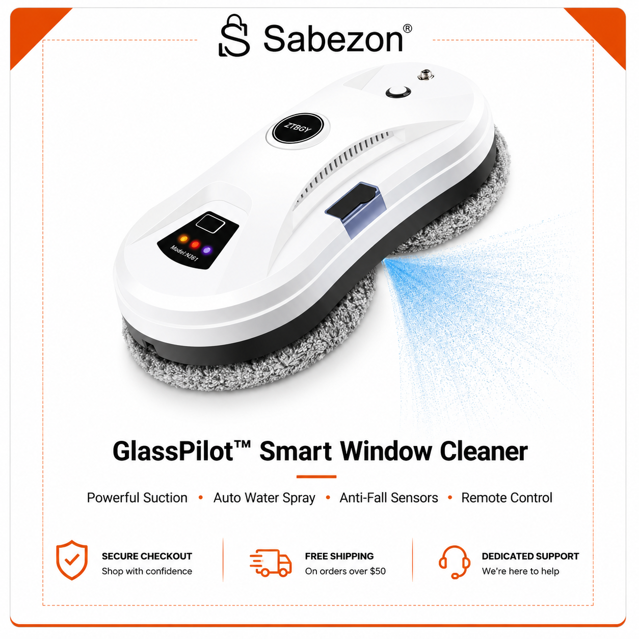 GlassPilot™ Smart Window Cleaner
