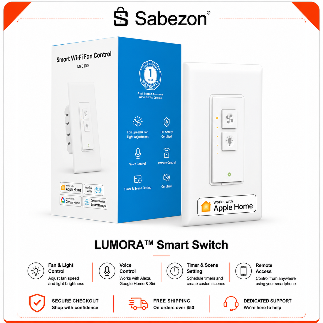 LUMORA™ Smart Switch