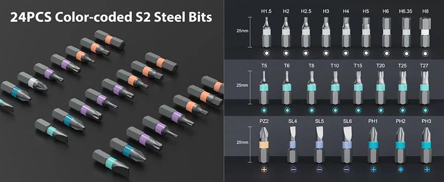 UltraGrip Magnetic Screwdriver Set 24-in-1