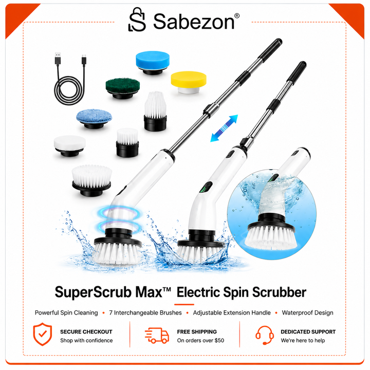 SuperScrub Max™ Electric Spin Scrubber