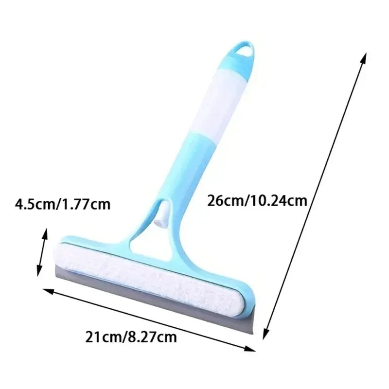 Window cleaning squeegee with measurements on a white background